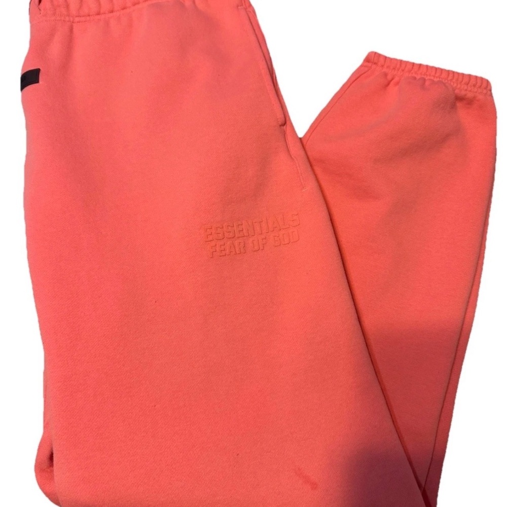 Essentials Coral Pink Fleece Sweatpants